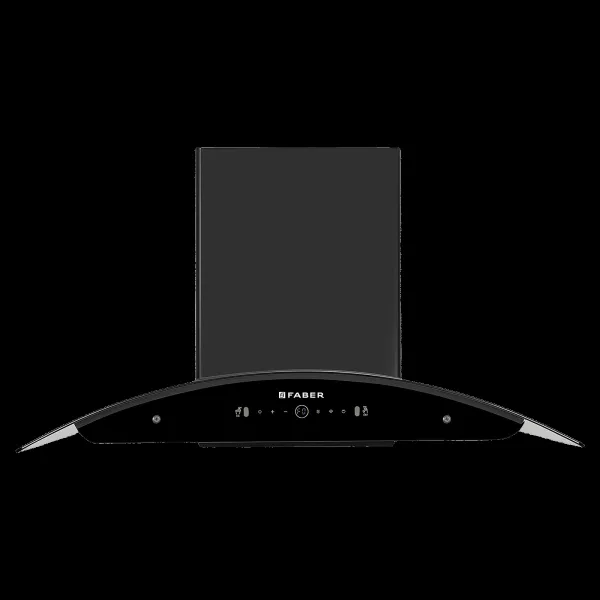 FABER ENIGMA BLDC HC SC BK 90 90cm 1500m3/hr Ducted Auto Clean Wall Mounted Chimney with Gesture and Remote Control (Black)