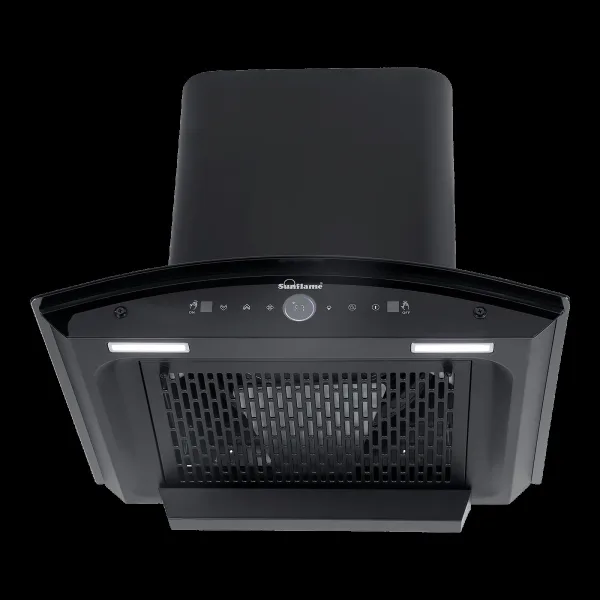 Sunflame CH SERENO 60cm 1400m3/hr Ducted Auto Clean Wall Mounted Chimney with Feather Touch Controls (Black)