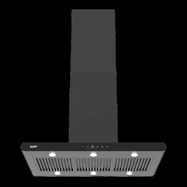 KAFF CANARY DC 90cm 1480m3/hr Ducted Auto Clean Ceiling Mounted Chimney with Gesture Motion Control (Black)