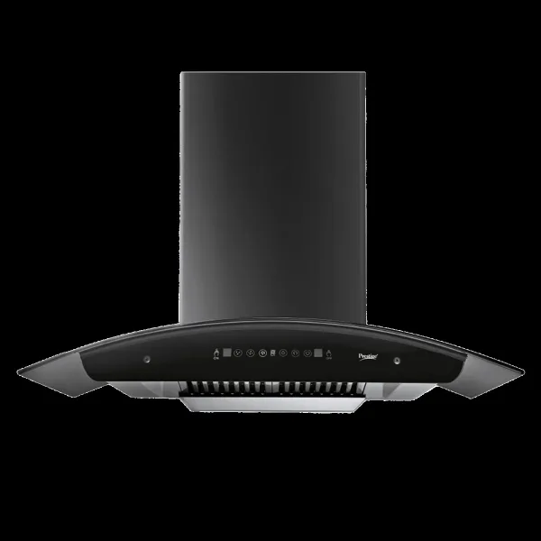 Prestige Oscar Plus 90cm 1200m3/hr Ducted Auto Clean Wall Mounted Chimney with Safe SenSe Technology (Black)