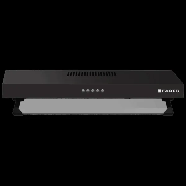 FABER RUBY PB BK IN 60cm 1000m3/hr Ducted Wall Mounted Chimney with Baffle Filter (Black)