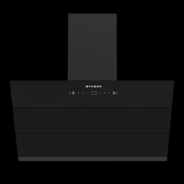 FABER AETHER BLDC HC SC BK 90 90cm 1500m3/hr Ducted Auto Clean Wall Mounted Chimney with Gesture and Remote Control (Black)
