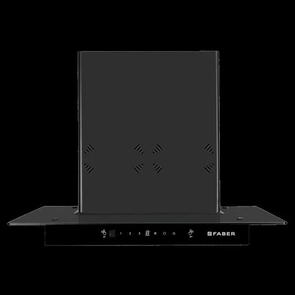 FABER HOOD COSMOS 3D HC SC BK BF 60cm 1400m3/hr Ducted Auto Clean Wall Mounted Chimney with Odour Sensor (Black)