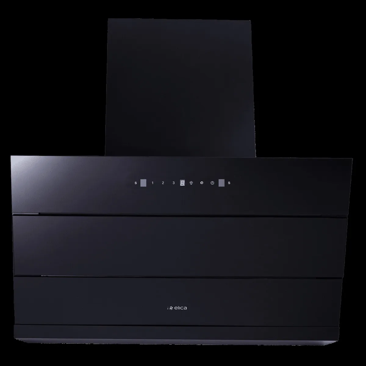elica EFL 3V 901 HAC LTW MS NERO 90cm 1325m3/hr Ductless Cabinet/Hob Mounted Chimney with Motion Sensor Control (Black)