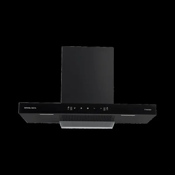 Kutchina Nesta 75cm 1400m3/hr Ducted Auto Clean Wall Mounted Chimney With Wave Sensor (Black)