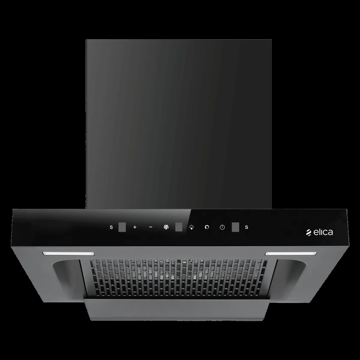 elica SPT FL 600 BLDC HAC LTW MS NERO 60cm 1500m3/hr Ducted Auto Clean Wall Mounted Chimney with Motion Sensor Control (Black)