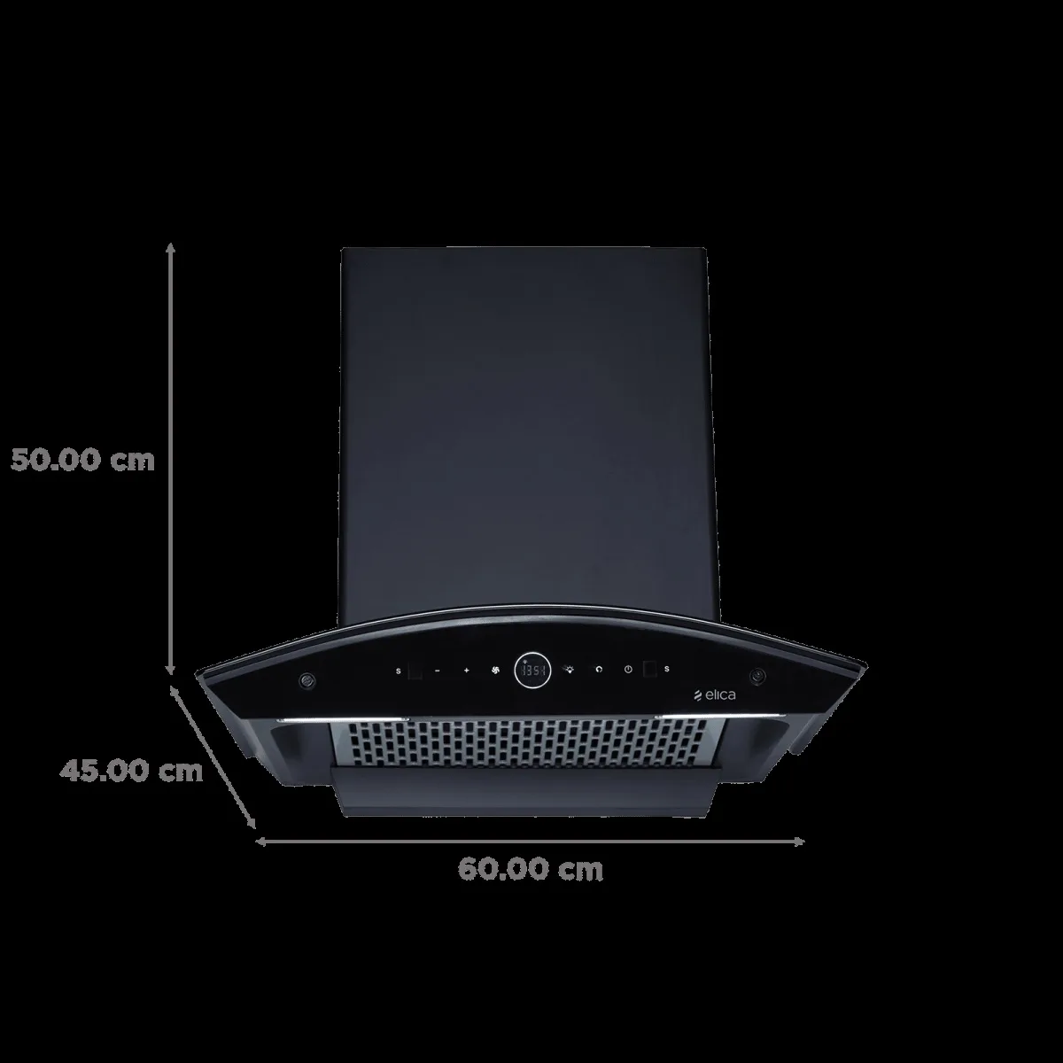 elica PRO PLUS FL BLDC 60cm 1600m3/hr Ducted Auto Clean Wall Mounted Chimney with Motion Sensor Control (Black)