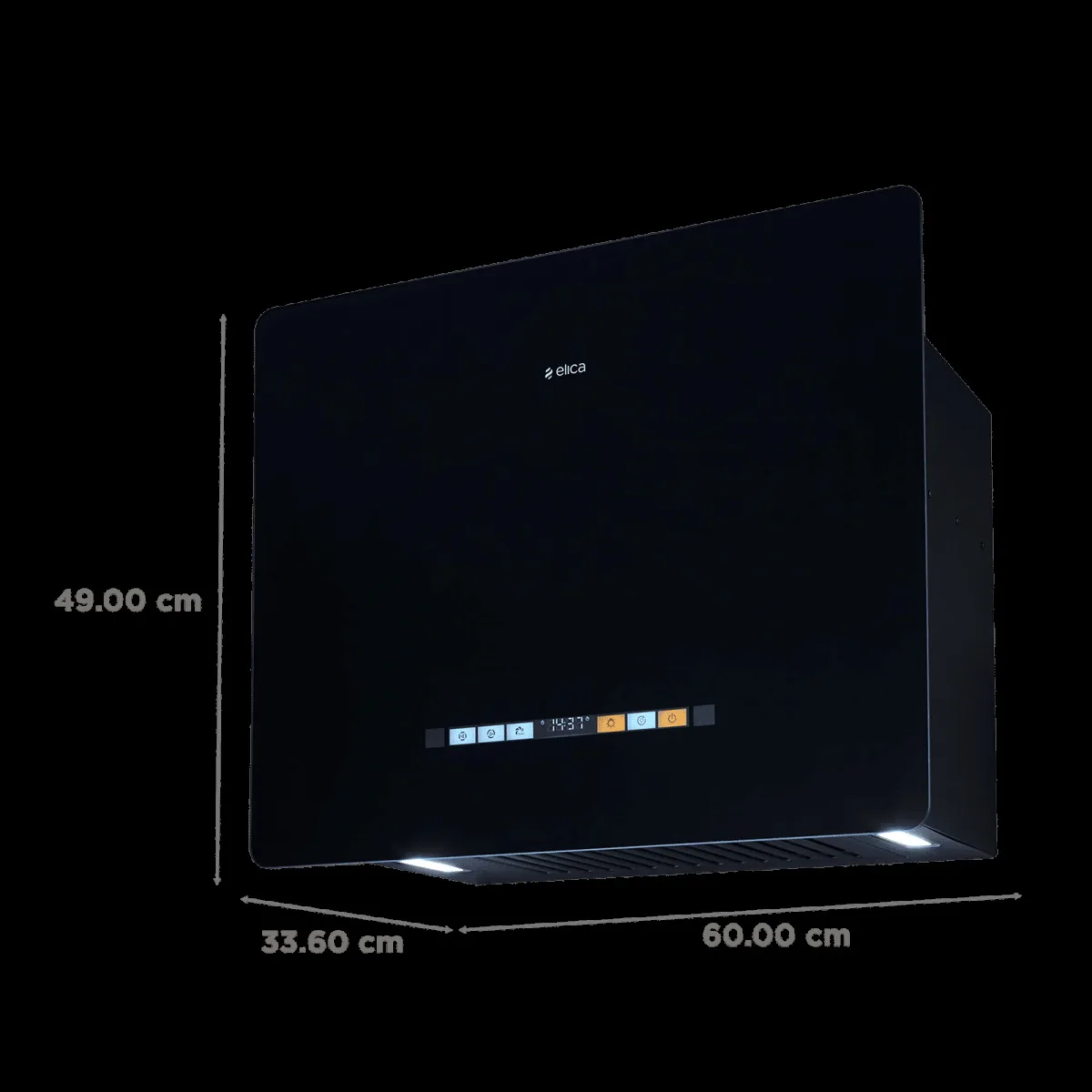 elica HOOD KITTY PLUGNPLAY BF 600 MS 60cm 1250m3/hr Ductless Auto Clean Wall Mounted Chimney with Motion Sensor (Black)