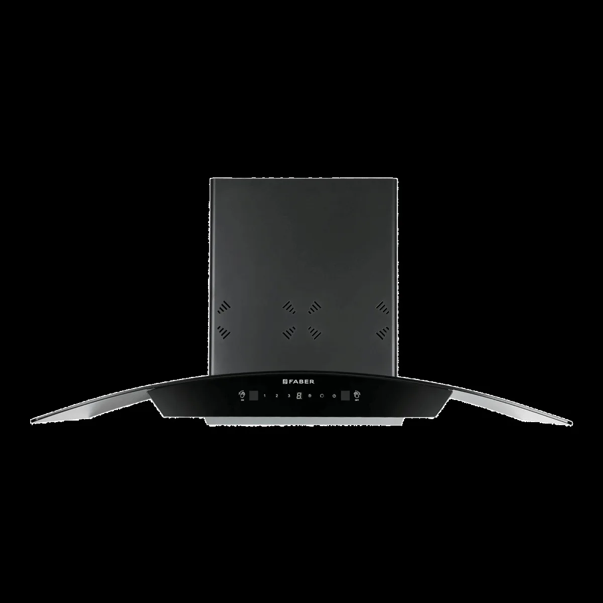 Faber HOOD STELLA 3D IN HC SC FL BK 90 90cm 1400m3/hr Ductless Heat Auto Clean Wall Mounted Chimney with Odour Sensor (Black)