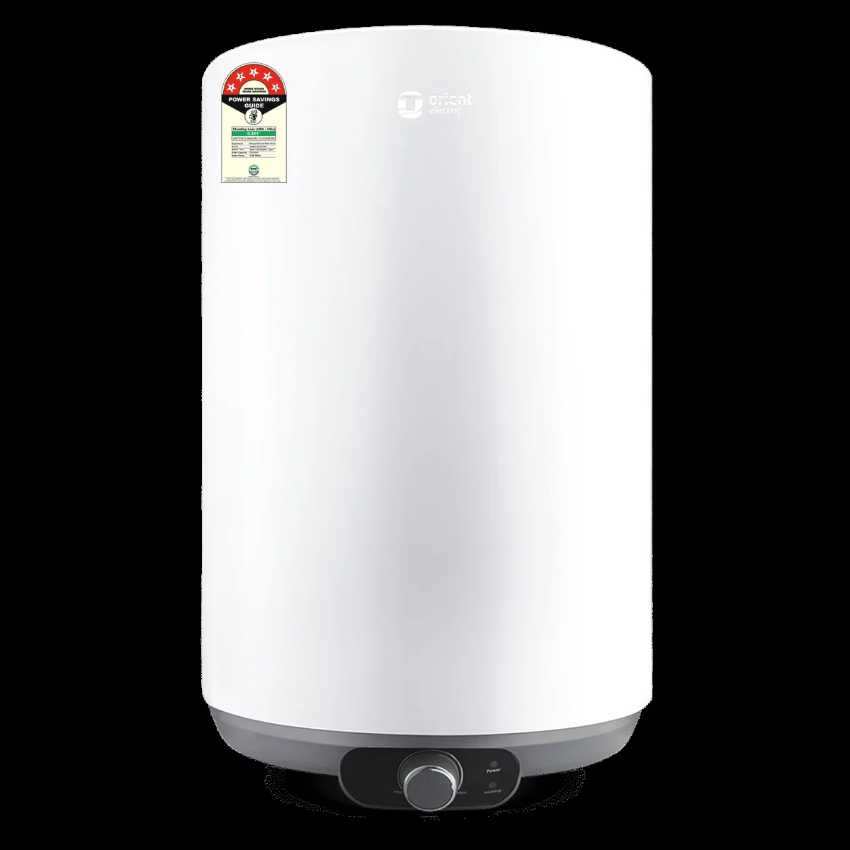 Orient Aquanova 15 Litre 5 Star Vertical Storage Geyser with Whirlflow Technology (White)