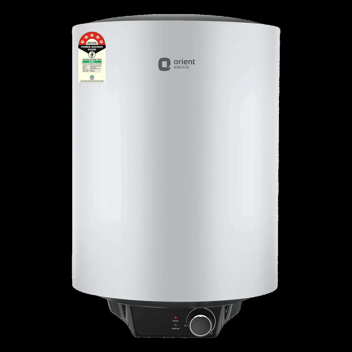 Orient Maverick 15 Litre 5 Star Vertical Storage Geyser with 5 Level Safety Shield (Grey)