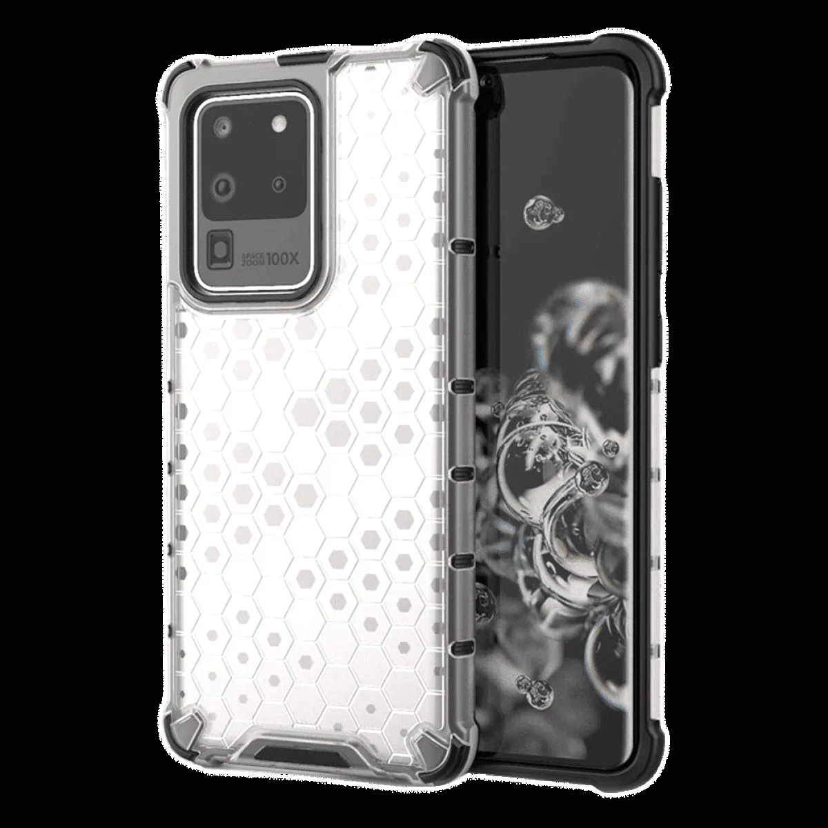 in base XD Series TPU Back Cover for SAMSUNG Galaxy S20 Ultra (Lightweight, Clear with Black)