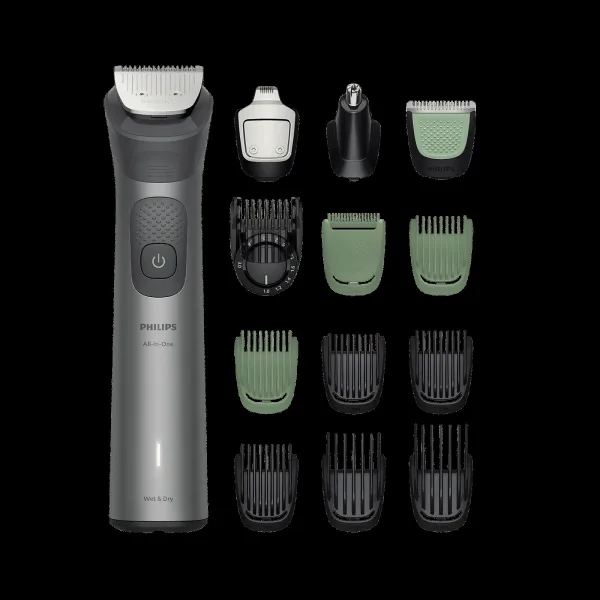 Philips 7000 Series 13-in-1 Rechargeable Cordless Multipurpose Trimmer for Head, Body, Face & Intimate Areas for Men (120min Runtime, BeardSense Technology, Grey)