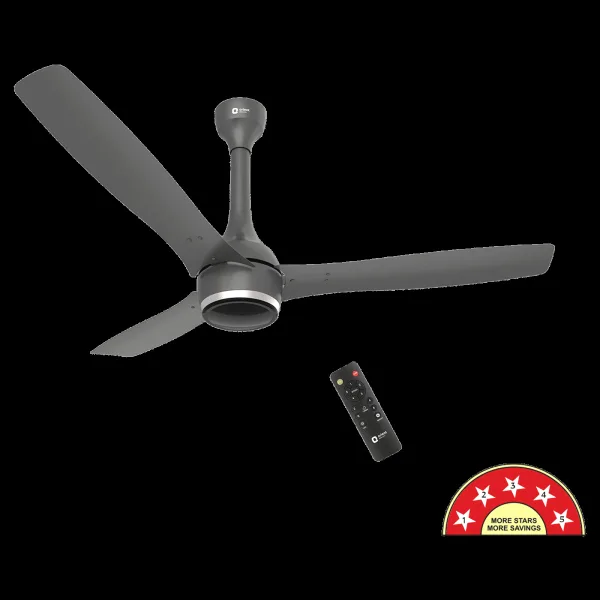 Orient Aeon 5 Star 1200mm 3 Blade BLDC Motor Ceiling Fan with Remote (Antidust, Cloud Grey)