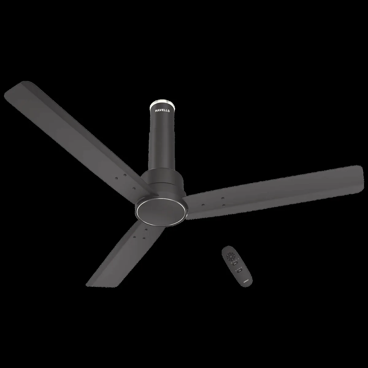 HAVELLS Elio 5 Star 1200mm 3 Blade BLDC Motor Ceiling Fan with Remote (Wood Finished Blades, Smoke Brown)