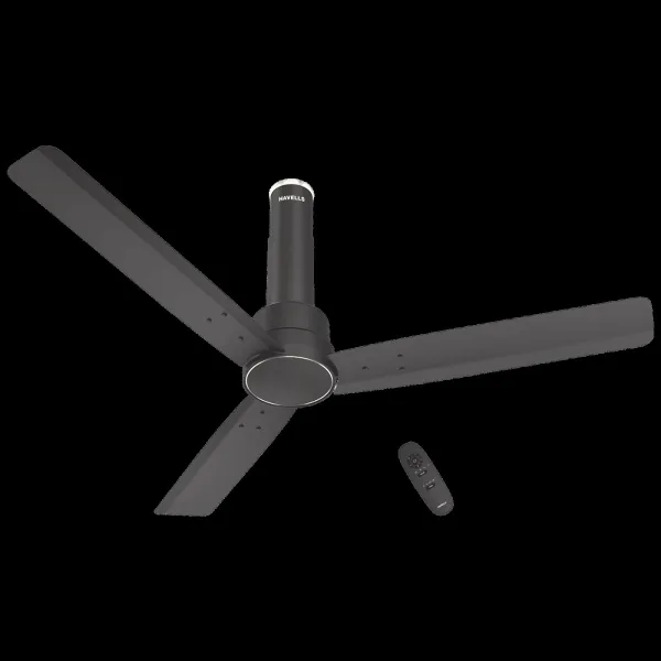 HAVELLS Elio 5 Star 1200mm 3 Blade BLDC Motor Ceiling Fan with Remote (Wood Finished Blades, Smoke Brown)