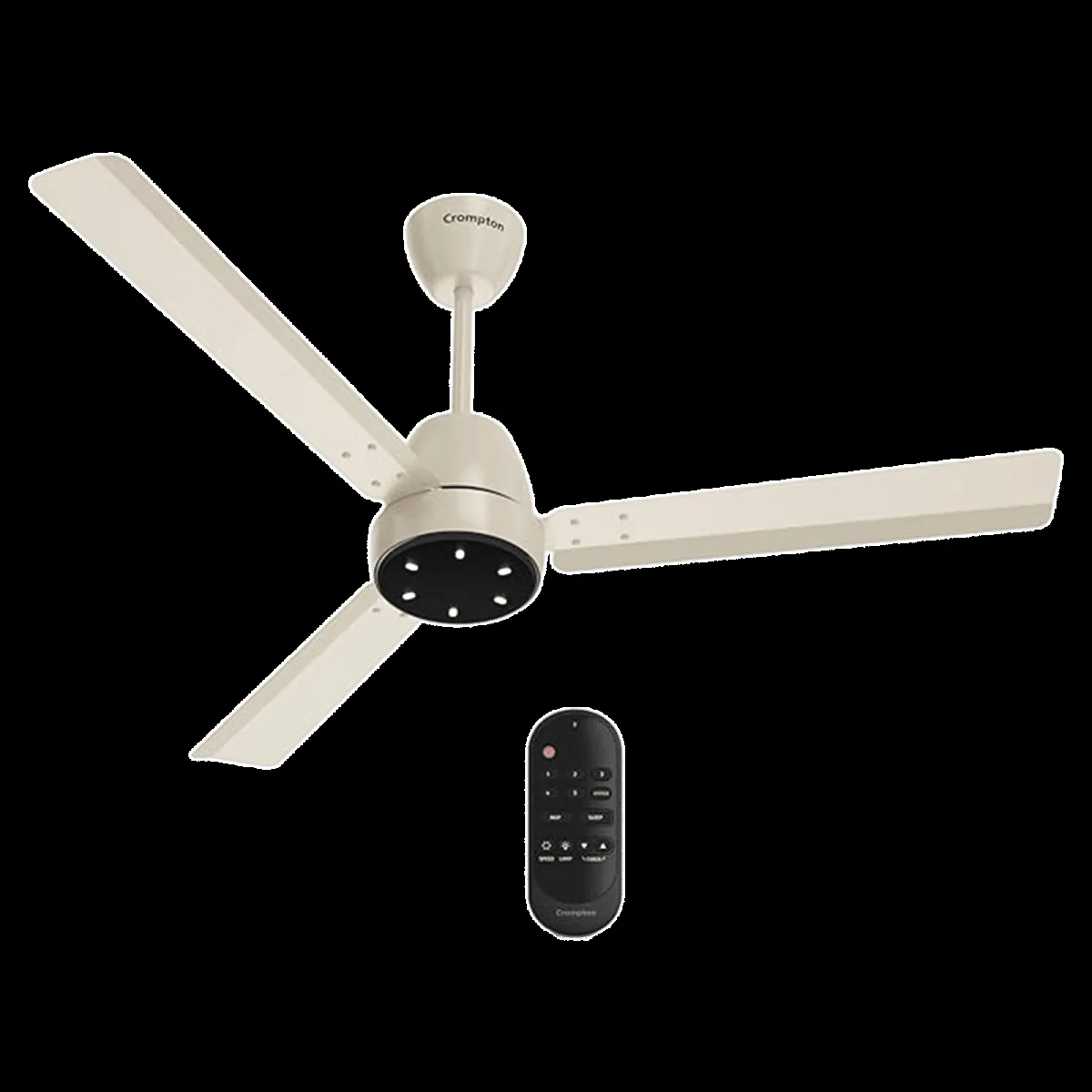Crompton Energion NITEO 5 Star 1200mm 3 Blade BLDC Motor Ceiling Fan with Remote (Premium LED Lamp, Ivory)