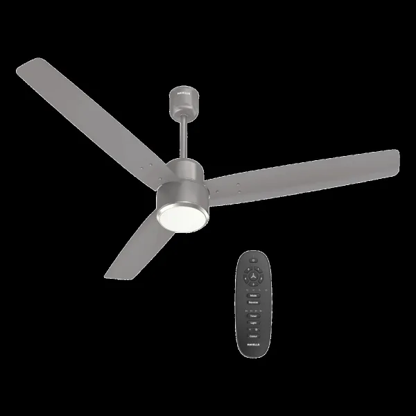 Havells Epic Underlight 5 Star 1200mm 3 Blade BLDC Motor Ceiling Fan with Remote (Reverse Rotation, Stone Grey)
