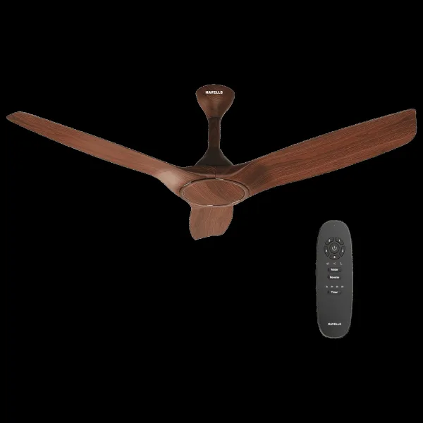 HAVELLS Stealth BLDC 5 Star 1200mm 3 Blade Permanent Magnet Motor Ceiling Fan with Remote (Aerodynamic Blades, Brown)