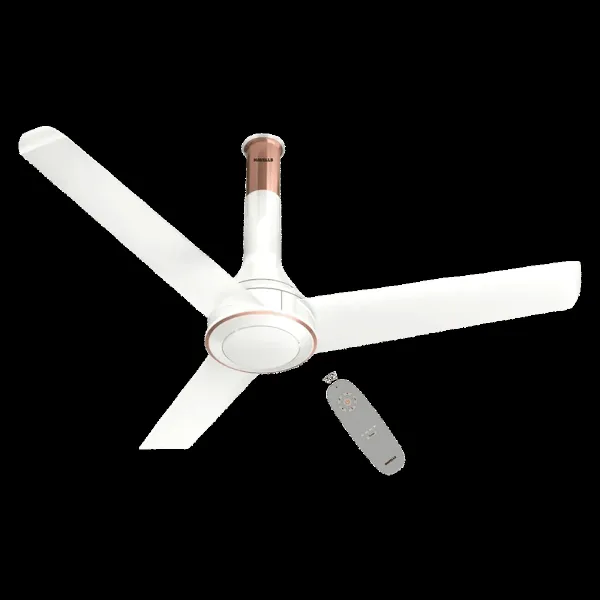 HAVELLS Crista BLDC 5 Star 1200mm 3 Blade Permanent Magnet Motor Ceiling Fan with Remote (Aerodynamic Winglet Blades, White)