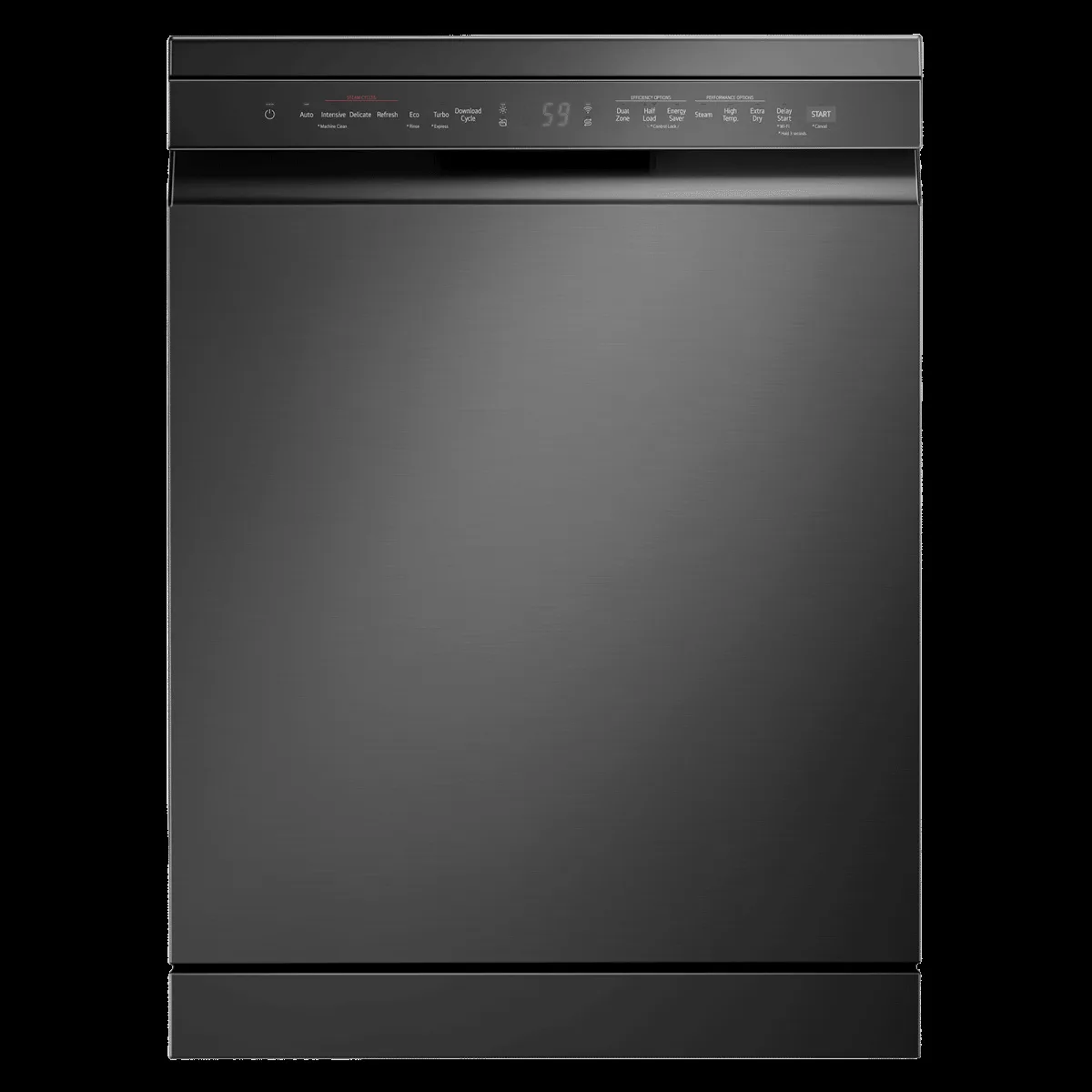 LG 15 Place Settings Free Standing Smart Dishwasher with Front Control Panel (No Pre-rinse Required, Matte Black)