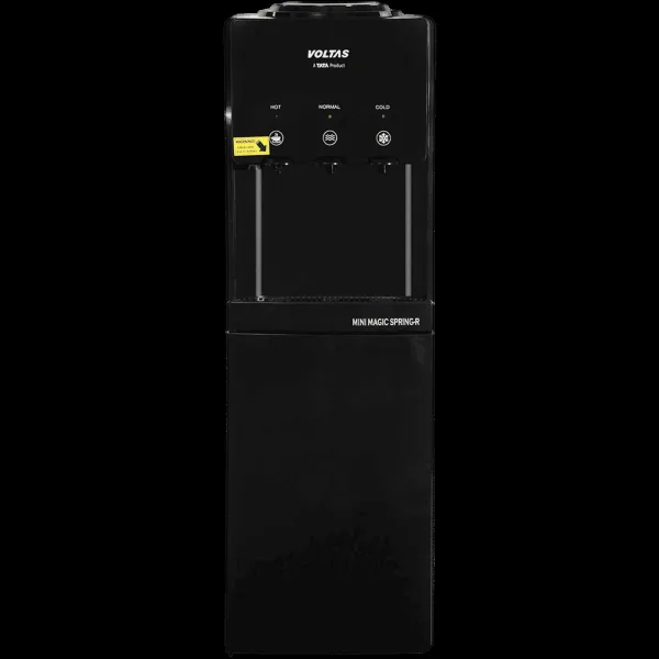 VOLTAS Minimagic Spring RV Plus Hot, Cold & Normal Top Load Water Dispenser with Cooling Cabinet (Black)