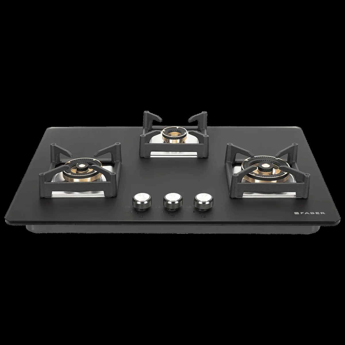 FABER BELLA HT 753 BR AI FFD Glass Top 3 Burner Automatic Hob (Flame Failure Device, Black)