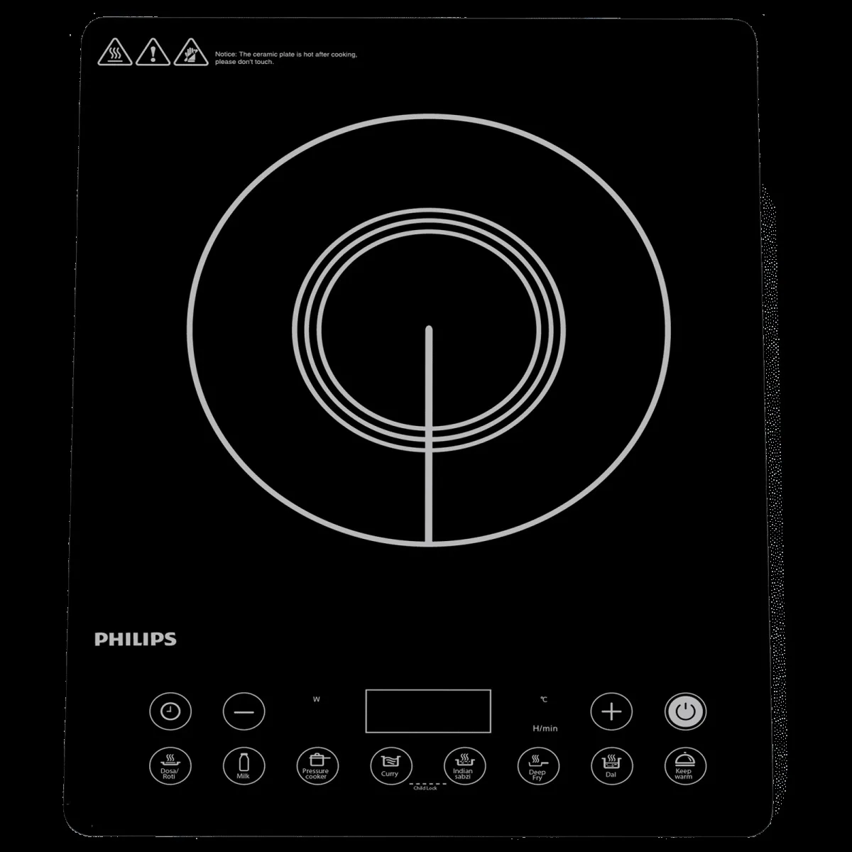 PHILIPS HD4996/00 2100W Induction Cooktop with 8 Preset Menus