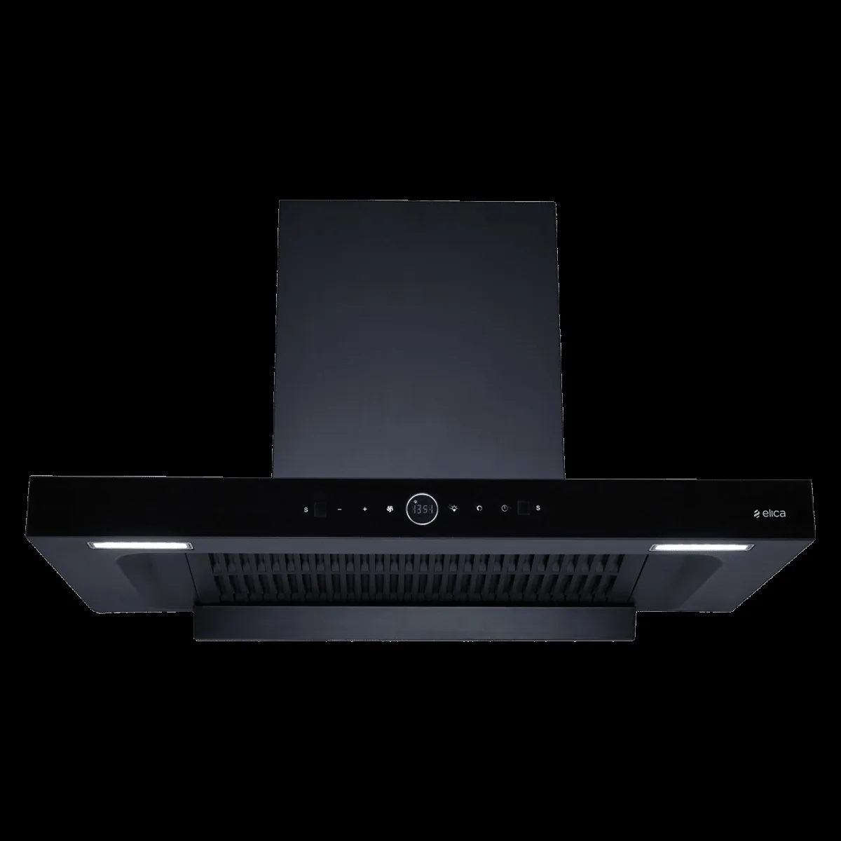 elica SPT MAX PRO PLUS FL 900 BLDC HAC LTW MS NERO FULL GRILL 90cm 1600m3/hr Ducted Wall Mounted Chimney with Motion Sensor Control (Black)