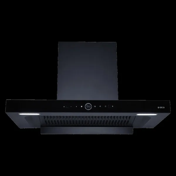 elica SPT MAX PRO PLUS FL 900 BLDC HAC LTW MS NERO FULL GRILL 90cm 1600m3/hr Ducted Wall Mounted Chimney with Motion Sensor Control (Black)