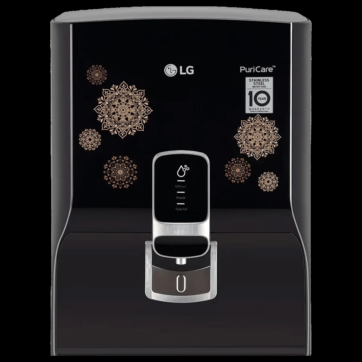 LG PuriCare 8L RO + UV + Mineral Booster Water Purifier with Multi Stage Filtration (Solid Black)