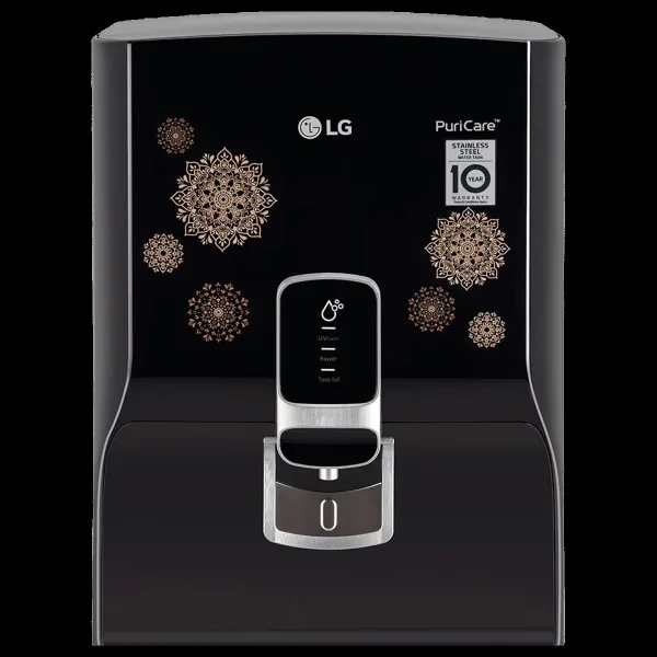 LG PuriCare 8L RO + UV + Mineral Booster Water Purifier with Multi Stage Filtration (Solid Black)