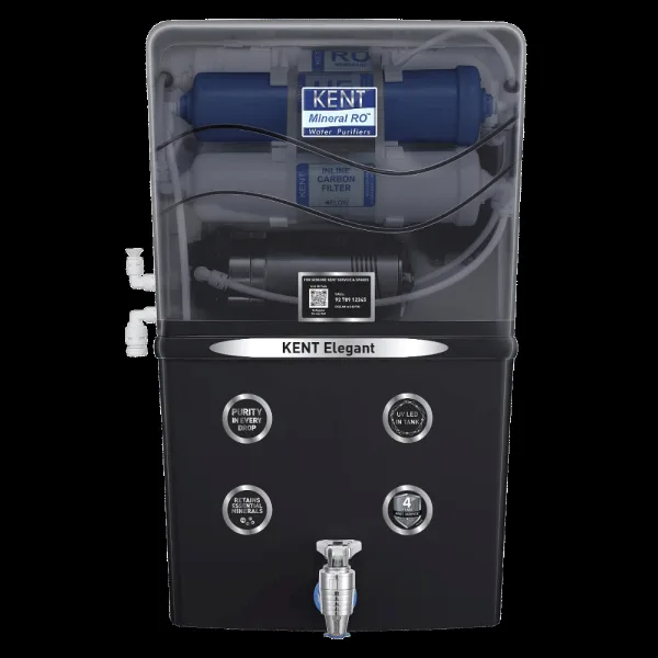 KENT Elegant 8L RO + UV + UF + TDS Water Purifier with Mineral RO Technology (Black)