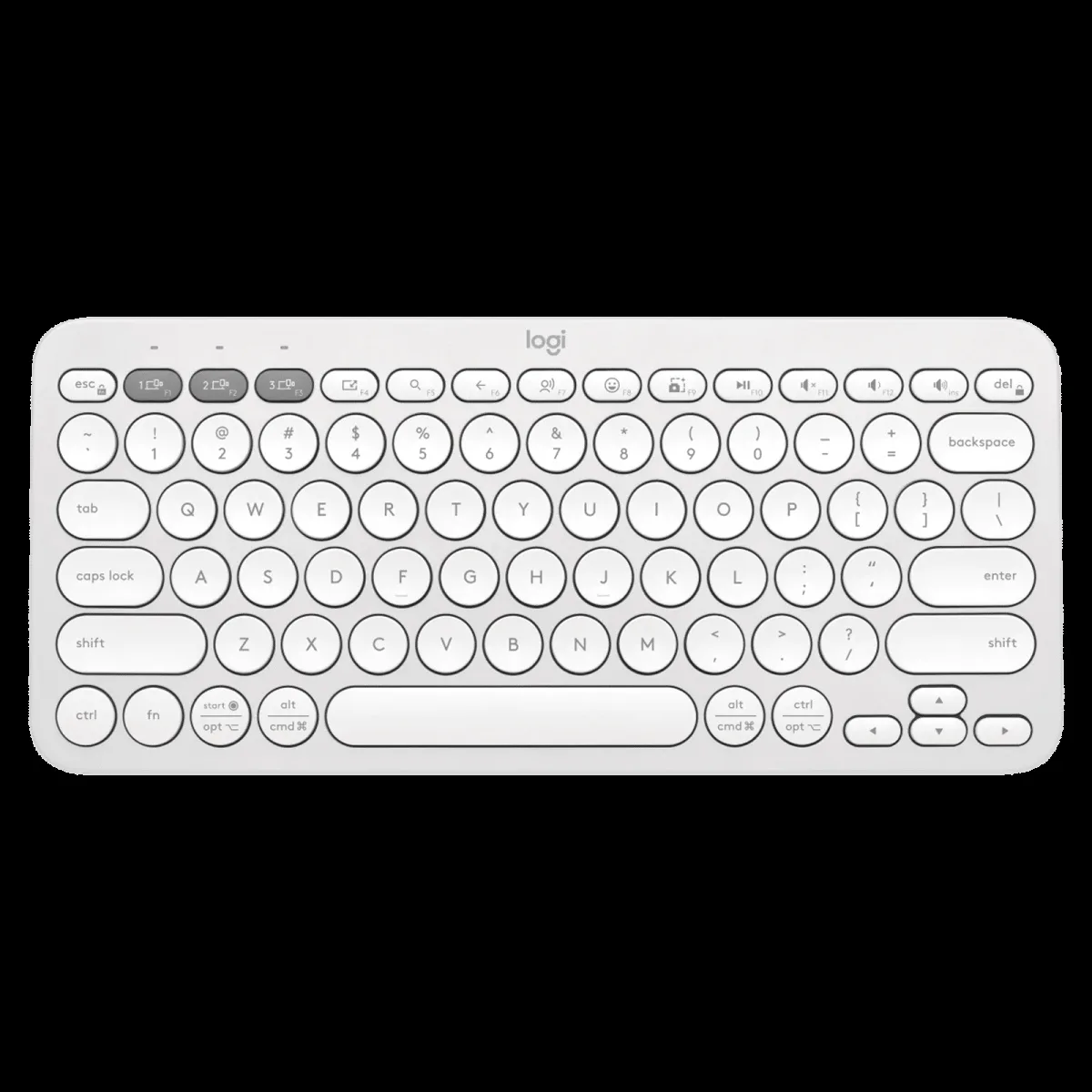 logitech Pebble Keys 2 Bluetooth Wireless Keyboard with Multi Device Pairing (10 Customizable Keys, Tonal White)