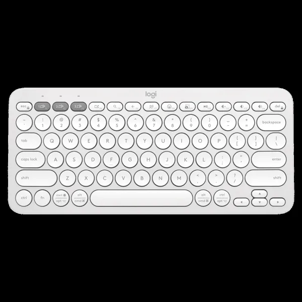 logitech Pebble Keys 2 Bluetooth Wireless Keyboard with Multi Device Pairing (10 Customizable Keys, Tonal White)