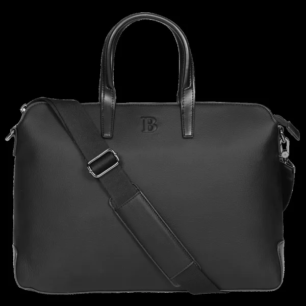 BESTTO PU Leather Laptop Messenger Bag for 16 Inch Laptop (13.8 L, Adjustable Shoulder Strap, Black)