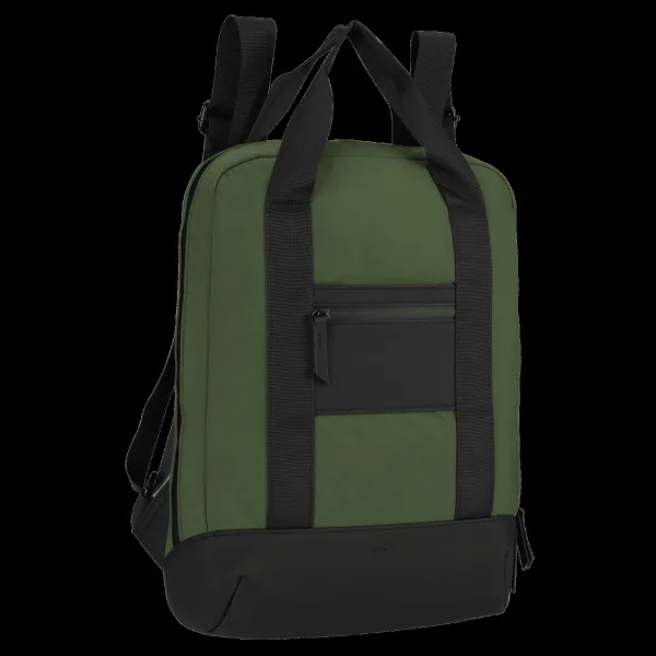 soundREVO Melbourne Nylon, PU Fabric Laptop Backpack for 14 Inch Laptop (6.99 L, Water Resistant, Green)