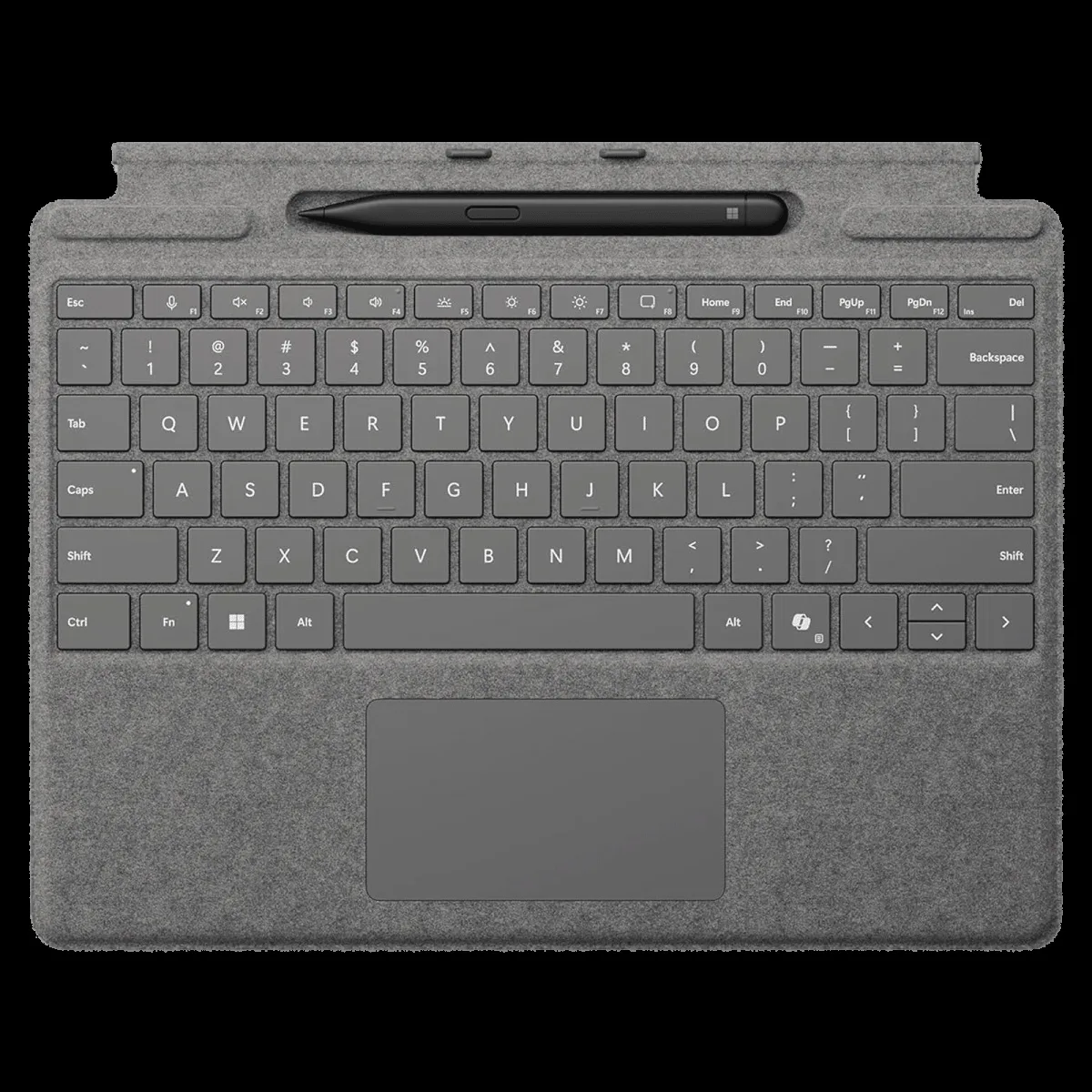 Microsoft EP2-01831 Wireless Keyboard Case for Surface Pro (11th Gen) with Slim Pen (78 Backlit Keys, Platinum)