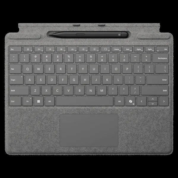 Microsoft EP2-01831 Wireless Keyboard Case for Surface Pro (11th Gen) with Slim Pen (78 Backlit Keys, Platinum)