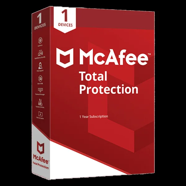 McAfee Total Protection Antivirus (1 Device, 1 Year)