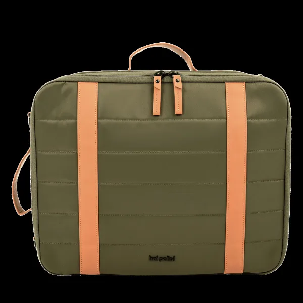 hoi polloi DWYT Nylon, Polyester, PU Laptop Messenger Bag for 16 Inch Laptop (11.7 L, Water Resistant, Camouflage Green & Tan)