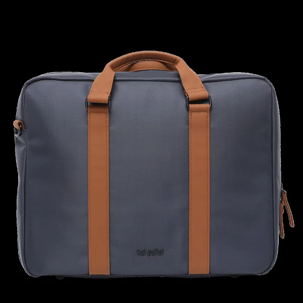 hoi polloi BEESLY Nylon, Polyester, PU Laptop Messenger Bag for 16 Inch Laptop (13.23 L, Water Resistant, Starry Night Blue & Tan)
