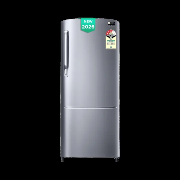 Samsung RR20 183 Litres 3 Star Direct Cool Single Door Refrigerator with Anti Bacterial Gasket (RR20H2723S8/NL, Elegant Inox) (2026 Model)