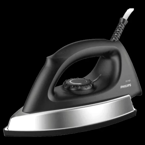 PHILIPS GC181/80 1000 Watts Dry Iron (Ergonomic Grip, Black)
