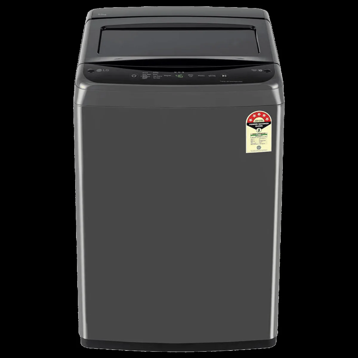 LG 8 kg 5 Star Inverter Fully Automatic Top Load Washing Machine (T80VBMB1Z, Smart Inverter Motor, Middle Black)