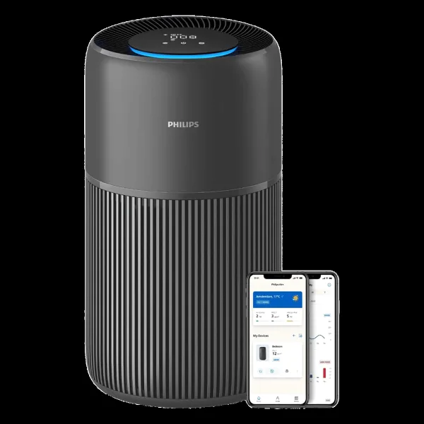 Philips AC222163 Smart Air Purifier with Silent Wing Technology (App Control with Wi-Fi, Black)