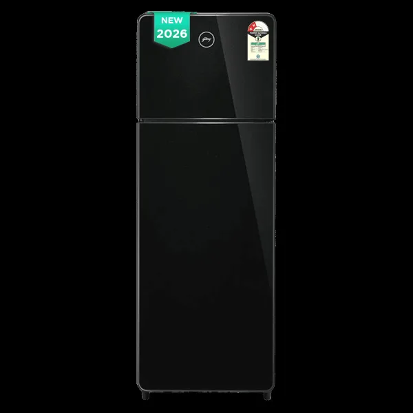 Godrej Eon Crystal 272 Litres 2 Star Frost Free Double Door Bottom Mount Refrigerator with Inverter Technology (RT EONCRYSTAL 310BN RI OB, Black) (2026 Model) (2026 Model)