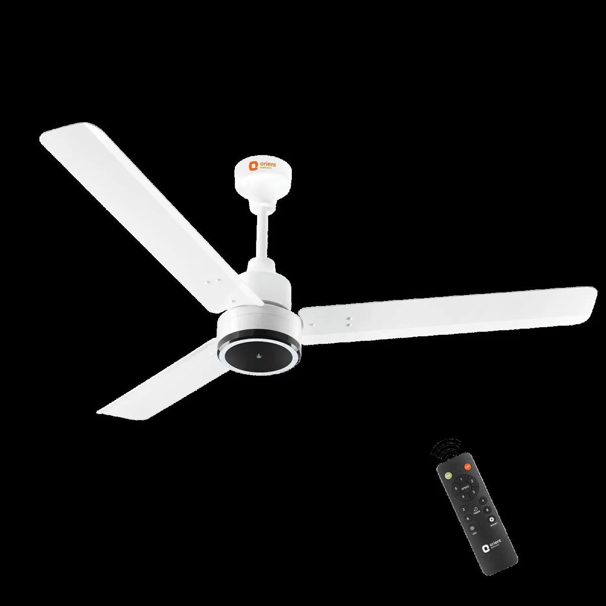 Orient Zeno 5 Star 1200mm 3 Blade BLDC Motor Ceiling Fan with Remote (Boost Mode, White)