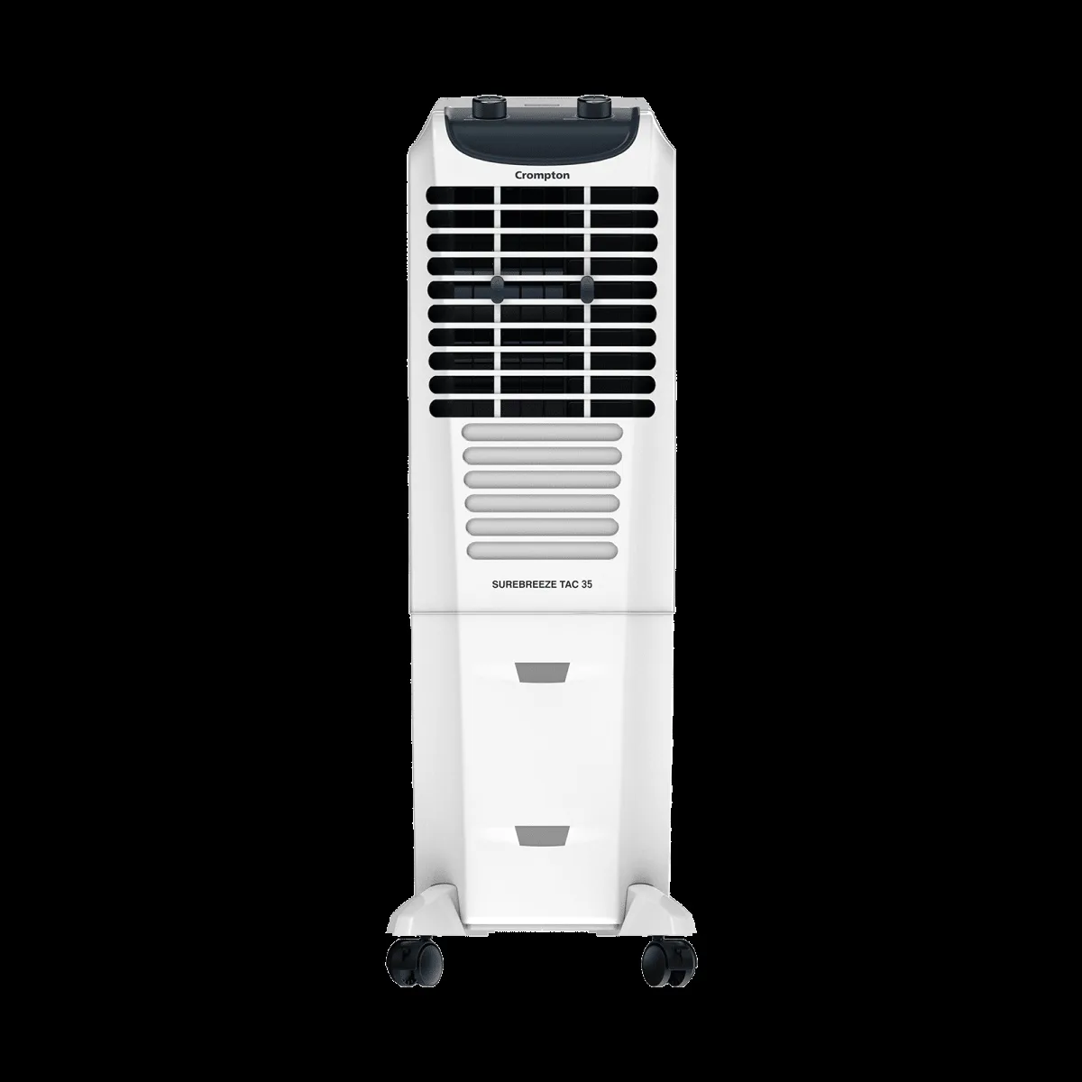 Crompton Sure Breeze 35 Litres Tower Air Cooler with Overload Protection (4 Way Air Deflection, White & Blue)