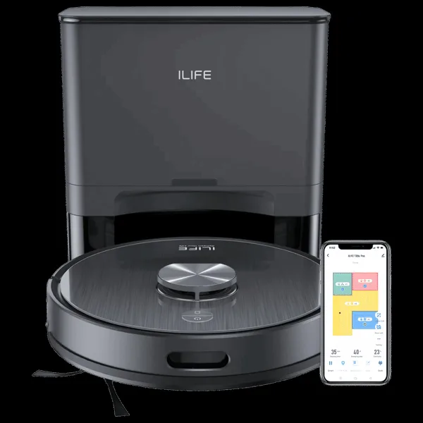 ILIFE T20s Pro Robotic Vacuum Cleaner & Mop with Advanced LiDAR Navigation (5200 mAh Battery, Space Gray)